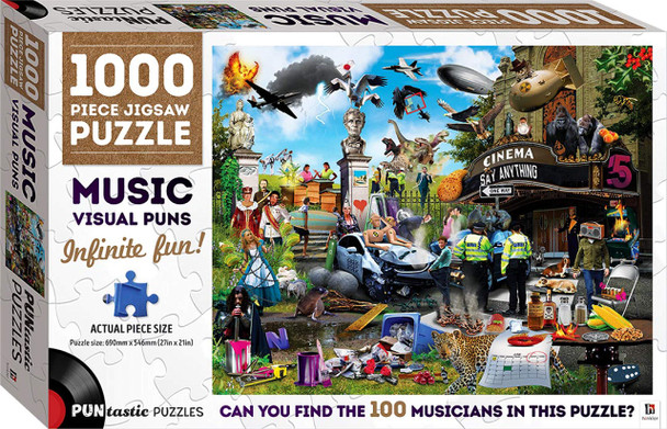 Music Visual Puns: 1000 Piece Jigsaw Puzzle