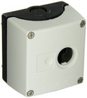 Siemens 3SB3801-0AA3 Empty Enclosure, Molded Plastic, Used With Contact Blocks, Lampholders, 1 Pole Operator, 1 Hole