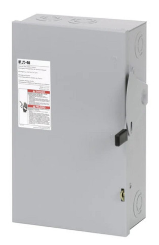 Cutler-Hammer Eaton DG222NGB Safety Switch General Duty 2P 60A 240VAC 50/60 1Ph