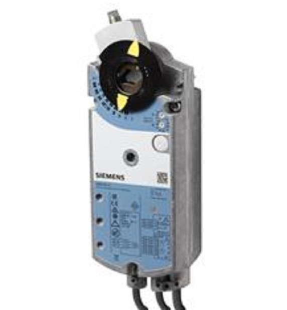 Siemens GBB161.1E Rotary Air Damper Actuator, AC 24 V, DC 0…10 V, 25 Nm, 150 s