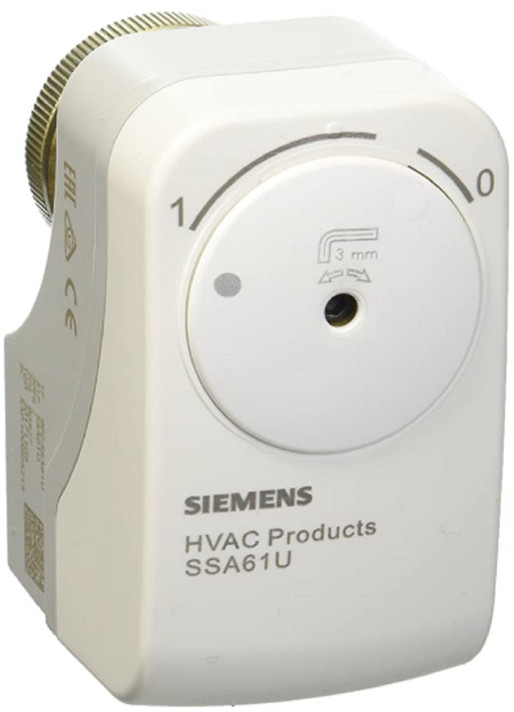 Siemens SSA61U SSA Normally Closed NSR Electronic Zone Valve Actuator, 0-10 Vdc