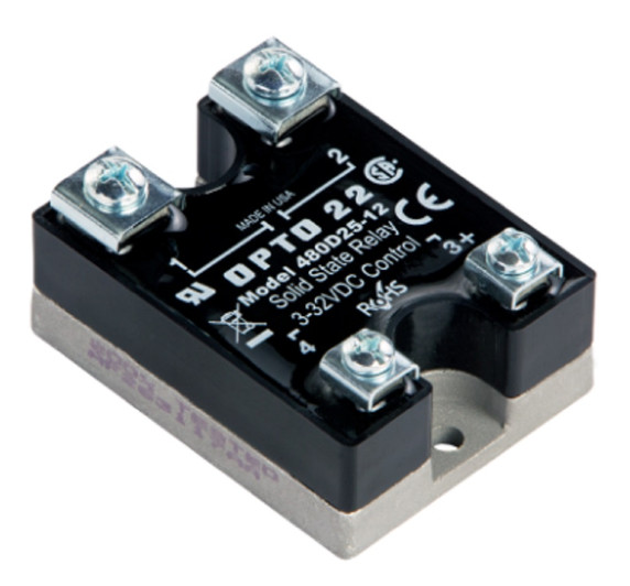 Opto 22 575D45-12 575 VAC 45 A DC Control Solid State Relay SSR, Transient Proof