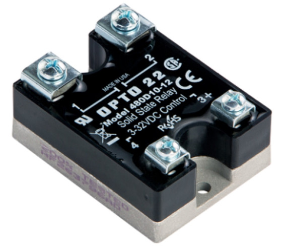 Opto 22 480D10-12 480 VAC 10 A DC Control Solid State Relay SSR Transient Proof