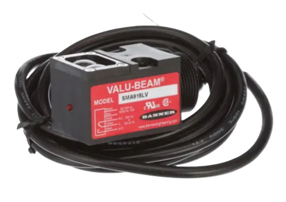 Banner SMA915LV 25879 Valu-Beam Retroreflective Sensor, Range 0.15 - 9 m