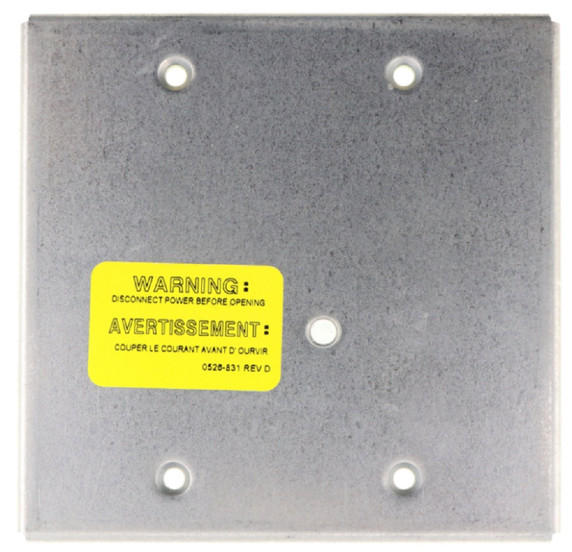 Simplex Grinnell 4090-9802 742-313 ZAM Relay Surface Mount Cover Plate, Steel 4"