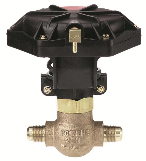 Siemens 658-0012 1" Valve Size, 10 Cv, Normally Open,Angle Union, 2 to 6 psi