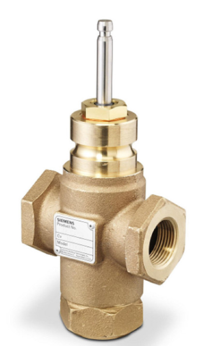 Siemens 599-03198 3-Way 1/2" Flowrite Valve, Cv 1.0, Bronze Trim, F x F Connect