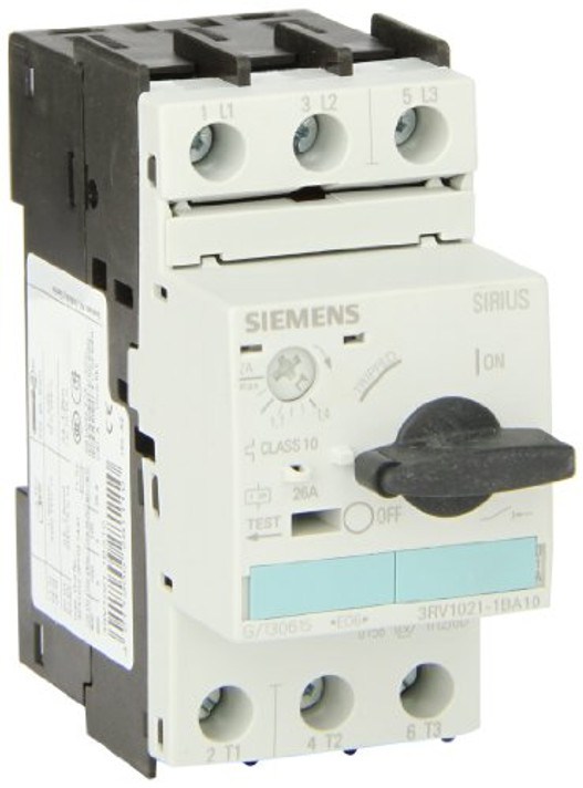 Siemens 3RV1021-1BA10 Manual Starter & Enclosure, Open Type, 1.4-2 FLA Adjust Siemens 3RV1021-1BA10 Manual Starter & Enclosure, Open Type, 1.4-2 FLA Adjust