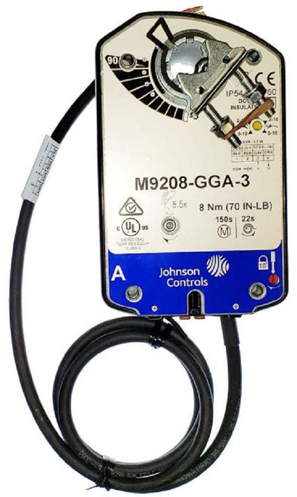 Johnson Controls M9208-GGA-3 Electric Spring Return On/Off Floating Actuator Johnson Controls M9208-GGA-3 Electric Spring Return On/Off Floating Actuator
