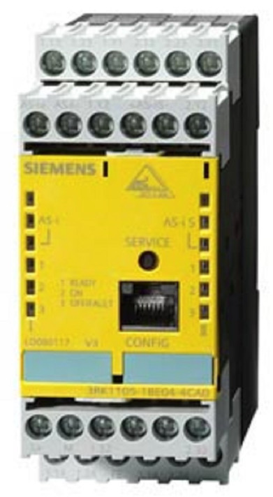 Siemens 3RK1105-1BE04-3CA0 AS-I Interface Safety Monitor 2 F-FO, 2 Enabling Crct Siemens 3RK1105-1BE04-3CA0 AS-I Interface Safety Monitor 2 F-FO, 2 Enabling Crct