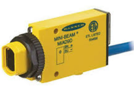 Banner Engineering MIAD9DQ 34625 Mini-Beam Series Diffuse Sensor, NAMUR, 380 mm