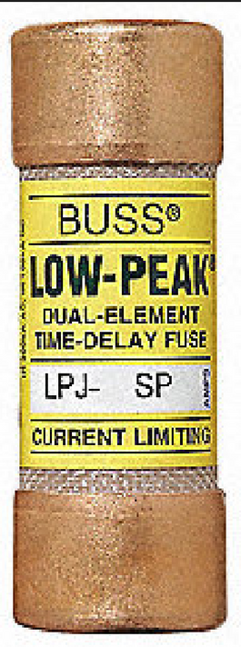 Eaton Cooper Bussmann LPJ-15SP Time Lag Cylinder Fuses, 15A, Class J, 1 Unit