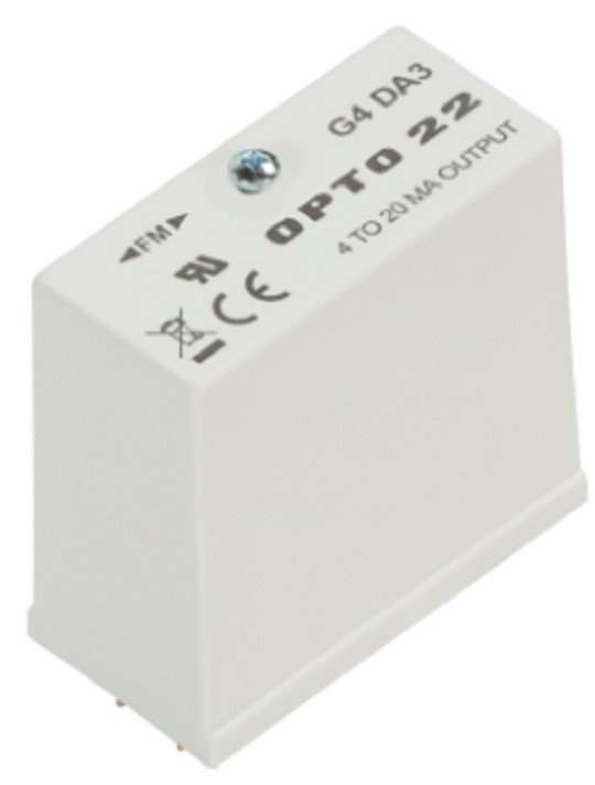 Opto 22 G4DA3 G4 Family DA3 Analog Output Module, 4-20 mA, 16 uA, 12 Bits Res