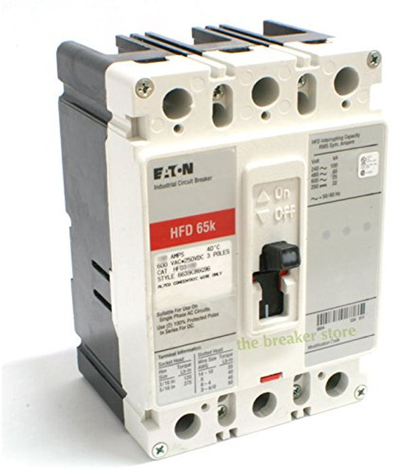 Eaton Cutler-Hammer HFD3030 6639C86G87 3 Pole 30A 600V Circuit Breaker