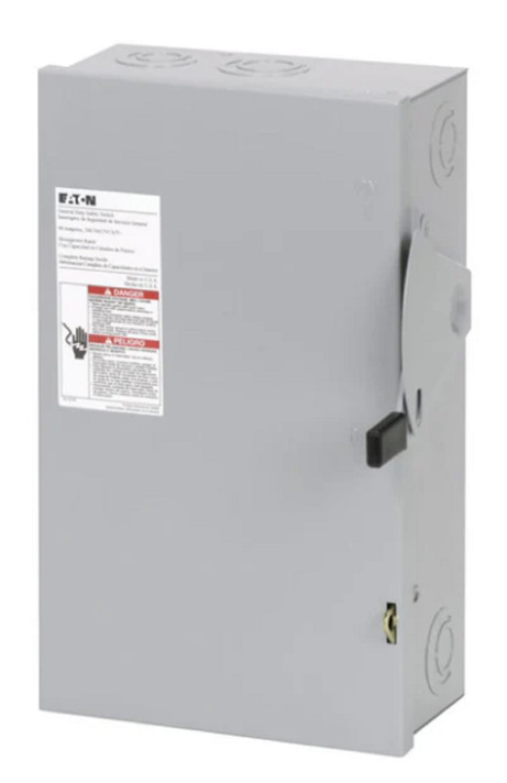 Cutler-Hammer Eaton DG222NGB Safety Switch General Duty 2P 60A 240VAC 50/60 1Ph