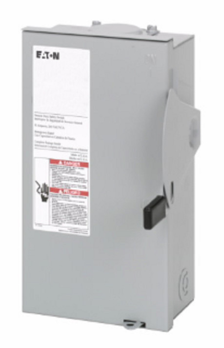 Cutler-Hammer Eaton DG221NRB Safety Switch General Duty 2P 30A 240VAC Fusible
