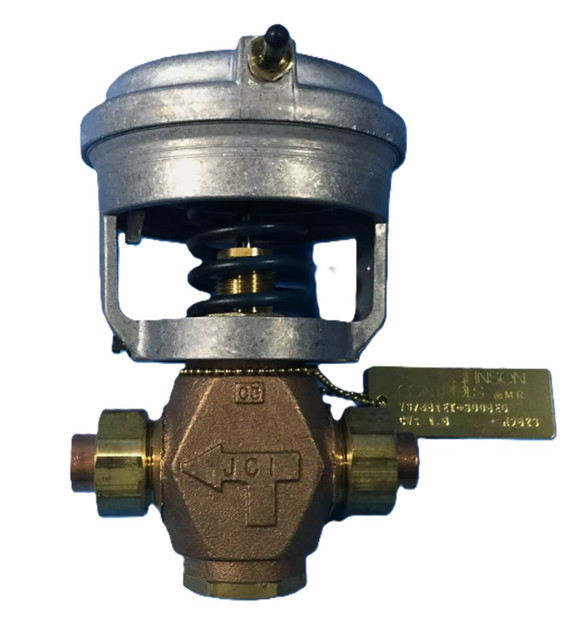 Johnson Controls VG7481ET+3008E0 Globe Valve Assembly, 2 Way 1/2 in, 1.8 Cv