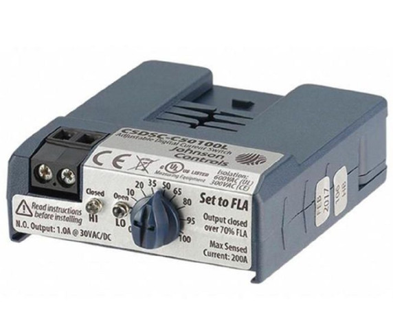 Johnson Controls CSDSC-C50100L0 Current Switch, Clamp/Split Core, Self-Calibrate
