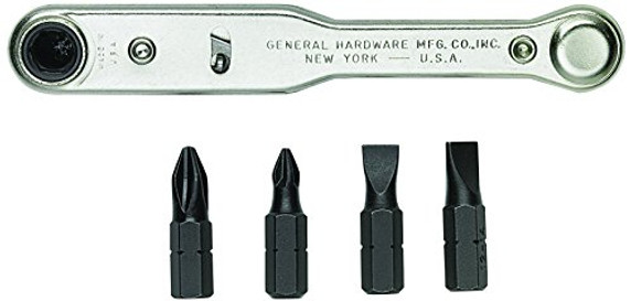 General Tools 8075 Five-Piece Ratchet Screwdriver Set