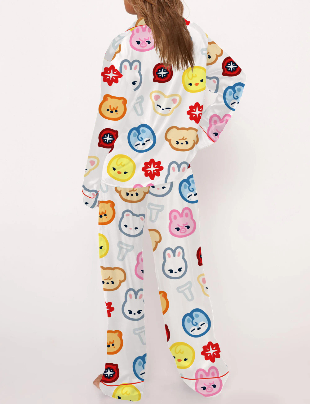 Stray Kid Tour Silky Satin Pajama Set For Women