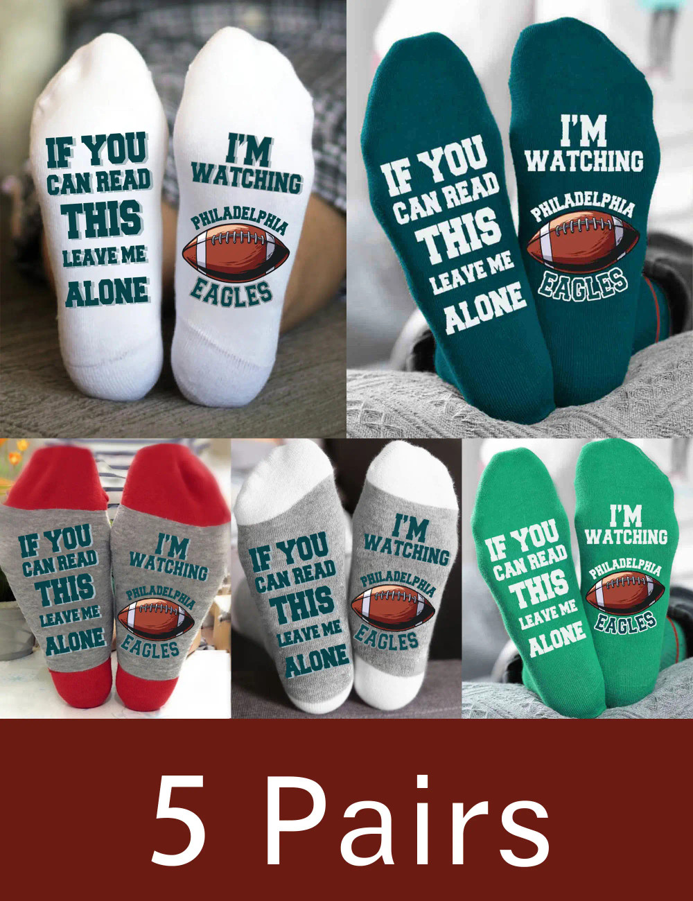 Philadelphia Eagles Crew Socks Unisex