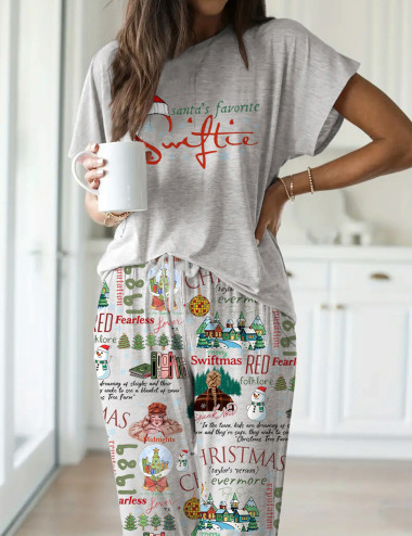 Merry Swiftmas Casual Pajama Set For Women