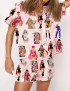 Music Live Commemorate Satin Pajama Set For Women