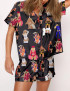 Music Live Commemorate Satin Pajama Set For Women