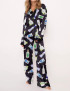 Tequila Bottle Satin Pajama Set For Women - Without Chest Pocket With Bottom Pockets
