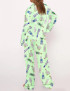 Tequila Bottle Satin Pajama Set For Women - Without Chest Pocket With Bottom Pockets
