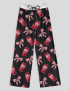 Coquette Pepper Drink Contrast Wide Leg Pants For Women