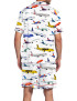 Airline Aircraft Satin Pajama Set For Men