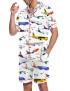 Airline Aircraft Satin Pajama Set For Men
