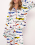 Airline Aircraft Satin Pajama Set For Women