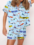Airline Aircraft Satin Pajama Set For Women