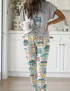 Jurassic Dinosaur Park Casual Pajama Set For Women