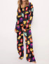 Fast Food Print Pajama Set For Women
