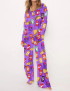 Fast Food Print Pajama Set For Women