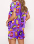 Fast Food Print Pajama Set For Women
