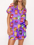 Fast Food Print Pajama Set For Women