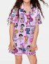 Kpop Demon Hunter Silky Satin Pajama Set For Kids