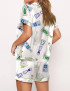 Wine Bottles Print Pajama Set
