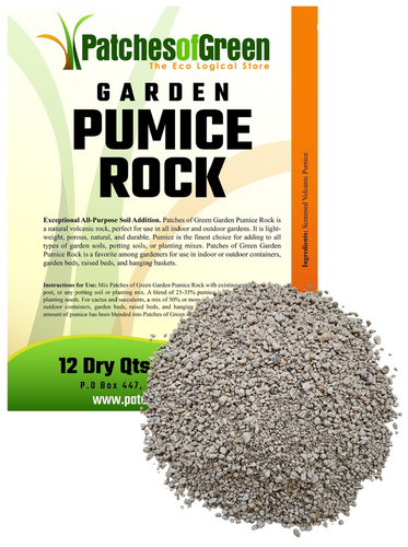 Garden Pumice Rock by Patches of Green — 12 Dry Qt, 100% Sourced in USA