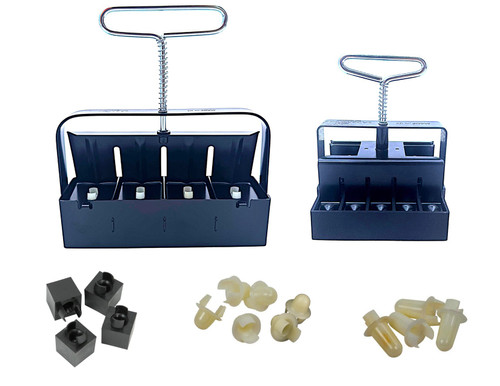 Ladbrooke 5-Pc "Essentials" Soil Blocking Set with Mini 4, Micro 20, Cubic Inserts, 7/8" Dowel Pins, and 3/8" Seed Pins