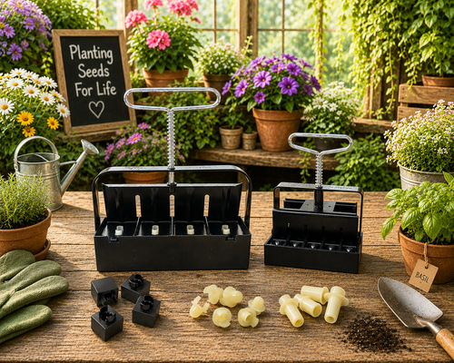 Ladbrooke 5-Pc Essentials Nesting System — Mini 4, Micro 20, Cubic Inserts, Dowel Pins, Seed Pins, Made in England