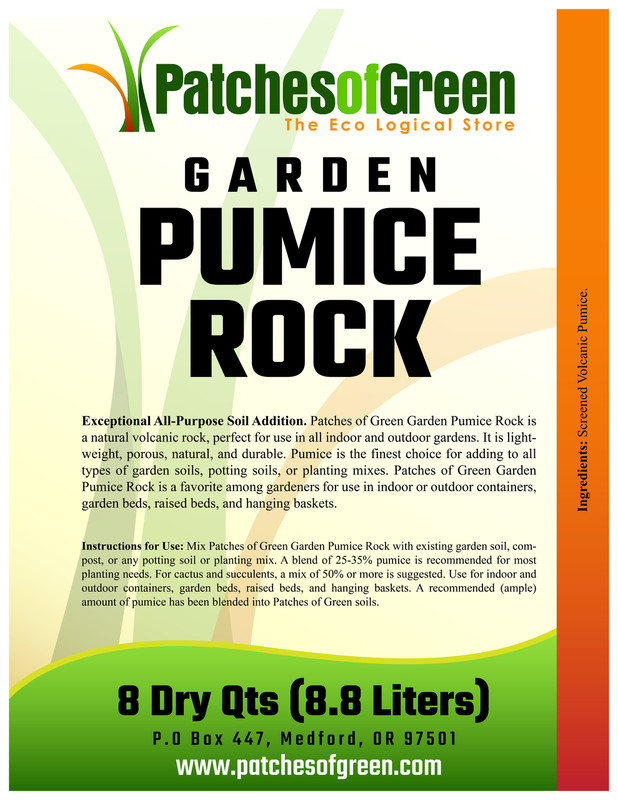Garden Pumice Rock by Patches of Green — 8 Dry Qt, 100% Sourced in USA