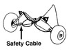 3344   PIPER SAFETY CABLE KIT - 3 INCH EXTENDED GEAR