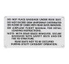 108-8742001-26   STINSON BAGGAGE PLACARD