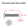 6X1/2-THB   SCREW - TRUSS HEAD RECESSED CROSS - TYPE B
