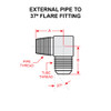 2024-4-8S   EXTERNAL PIPE TO 37 DEGREE FLARE FITTING